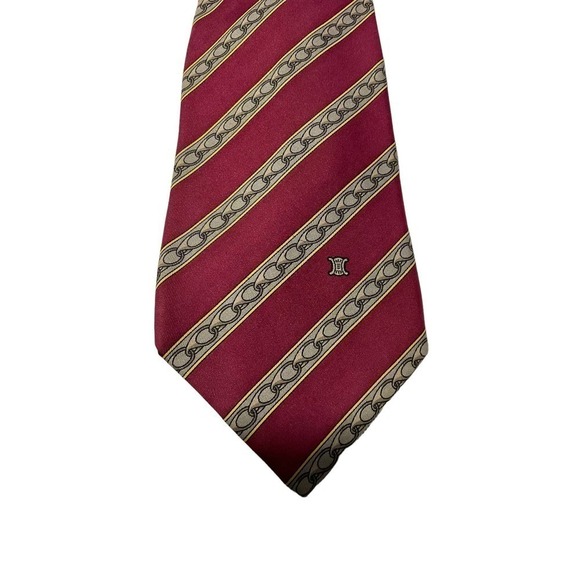 Celine Paris Men's 100% Silk Tie - Picture 8 of 11